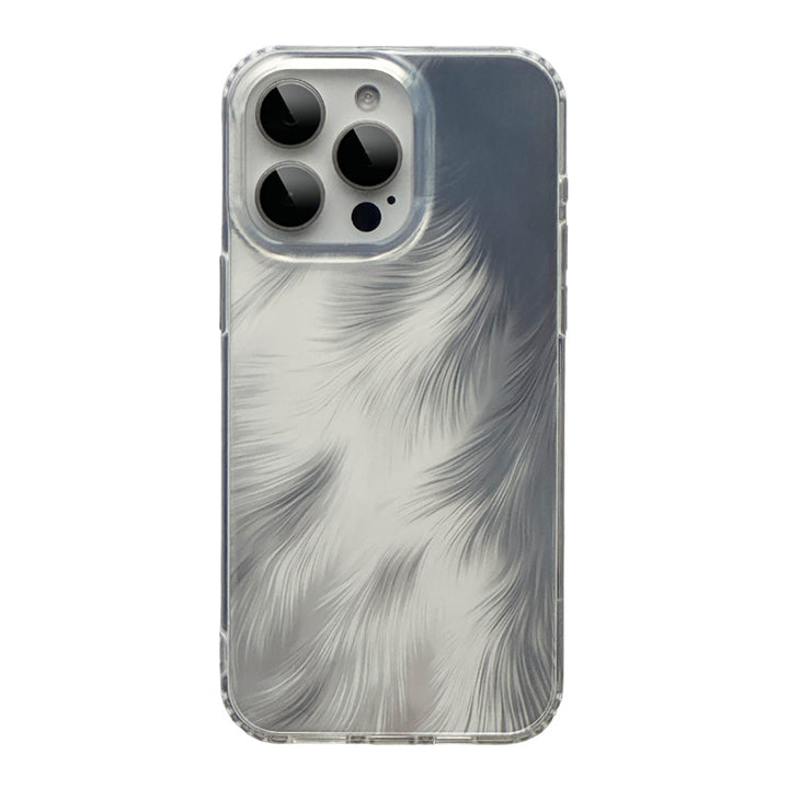 Silver Feather Yarn Phone Case