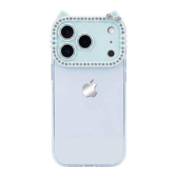 Cat Ear Diamond Phone Case - Blue