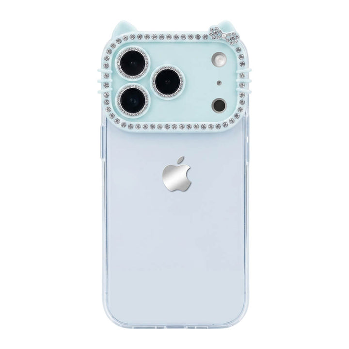 Cat Ear Diamond Phone Case - Blue