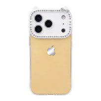 Cat Ear Diamond Phone Case - Yellow
