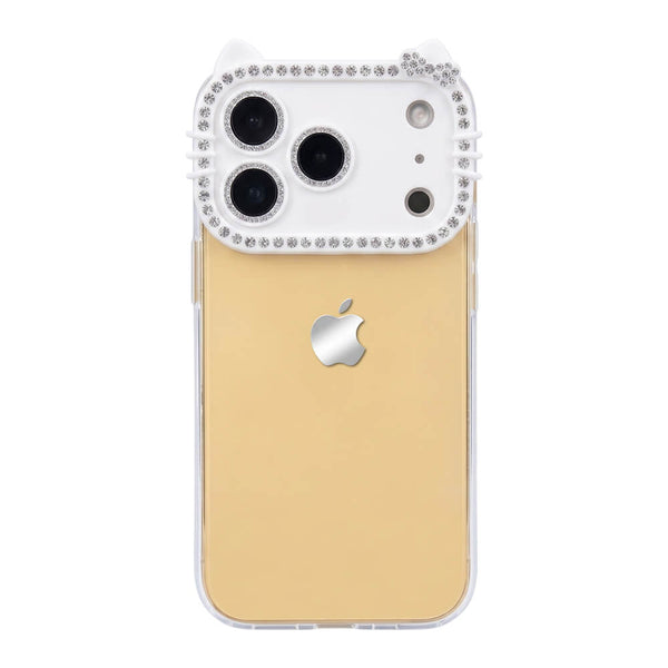 Cat Ear Diamond Phone Case - Yellow