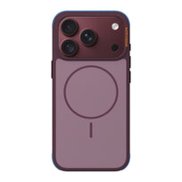 Colorblock Soft-Touch MagSafe Phone Case - Burgundy
