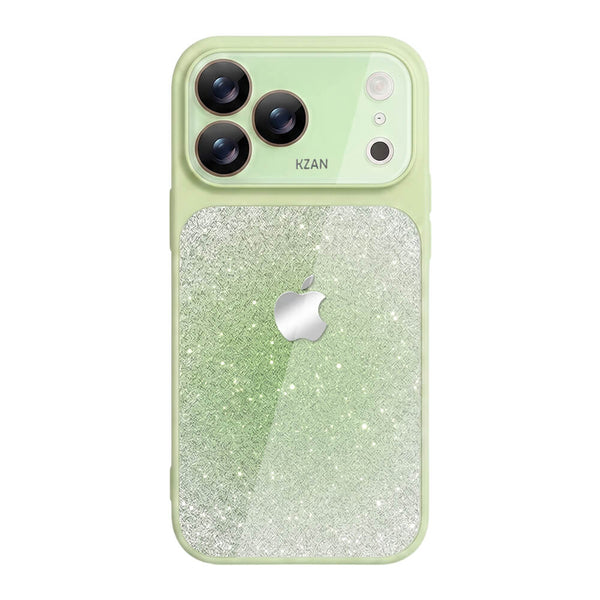 Crystal Glass Glitter Phone Case - Green