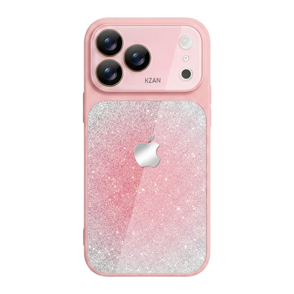 Crystal Glass Glitter Phone Case - Pink