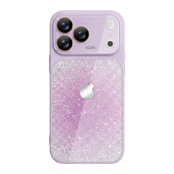 Crystal Glass Glitter Phone Case - Purple