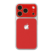 Crystal Lens Leather Phone Case - Bright Red