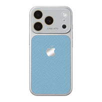 Crystal Lens Leather Phone Case - Light Blue