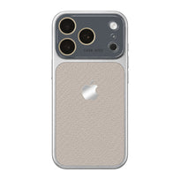 Crystal Lens Leather Phone Case - Light Gray