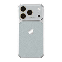 Crystal Lens Leather Phone Case - Silver Gray