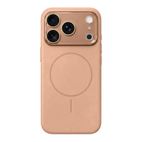 Crystal Lens Liquid Silicone MagSafe Phone Case - Coffee