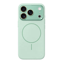 Crystal Lens Liquid Silicone MagSafe Phone Case - Green