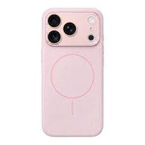 Crystal Lens Liquid Silicone MagSafe Phone Case - Pink