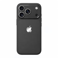 Crystal Lens Liquid Silicone Phone Case - Black