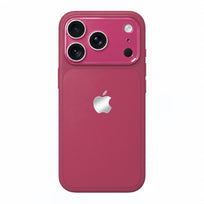 Crystal Lens Liquid Silicone Phone Case - Burgundy