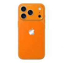 Crystal Lens Liquid Silicone Phone Case - Orange