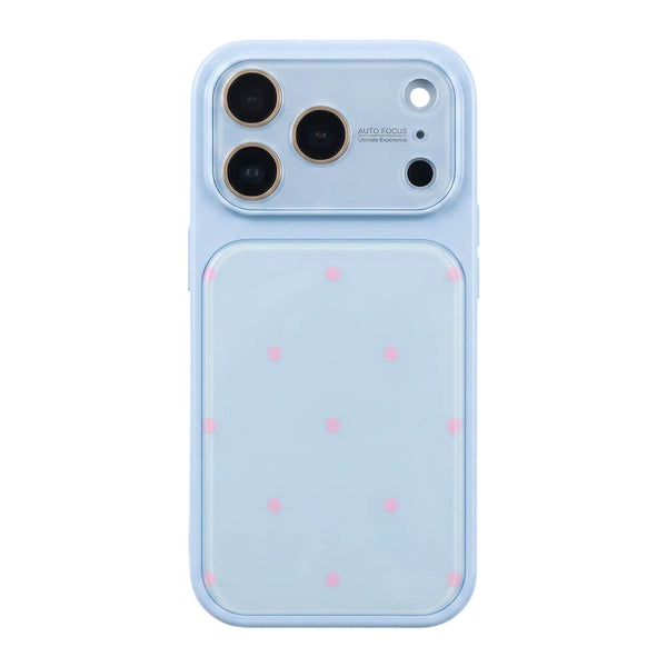 Crystal Lens Polka Dot Phone Case - Light Blue