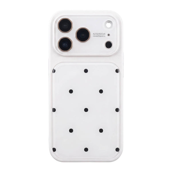 Crystal Lens Polka Dot Phone Case - Moon White