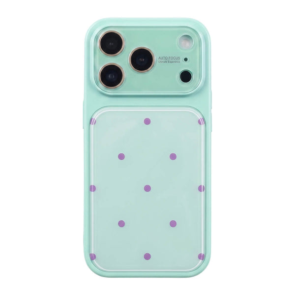 Crystal Lens Polka Dot Phone Case - Light Green