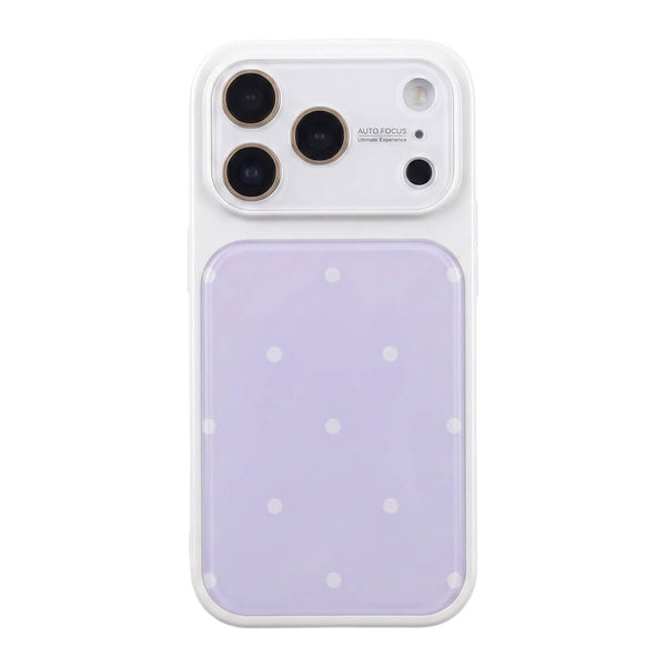 Crystal Lens Polka Dot Phone Case - Light Purple