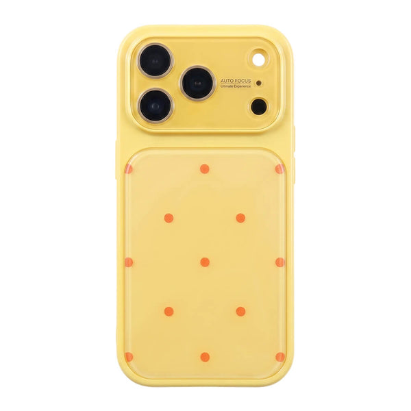 Crystal Lens Polka Dot Phone Case - Cheese Yellow