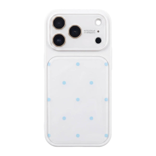 Crystal Lens Polka Dot Phone Case - White Blue
