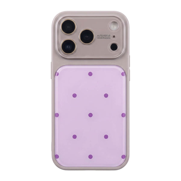 Crystal Lens Polka Dot Phone Case - Lilac Purple