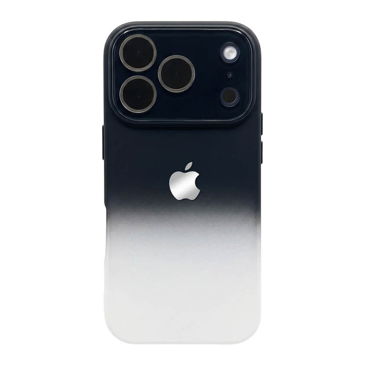 Crystal Lens Silicone Gradient Phone Case - Black