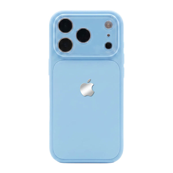 Crystal Lens Liquid Silicone Phone Case - Blue