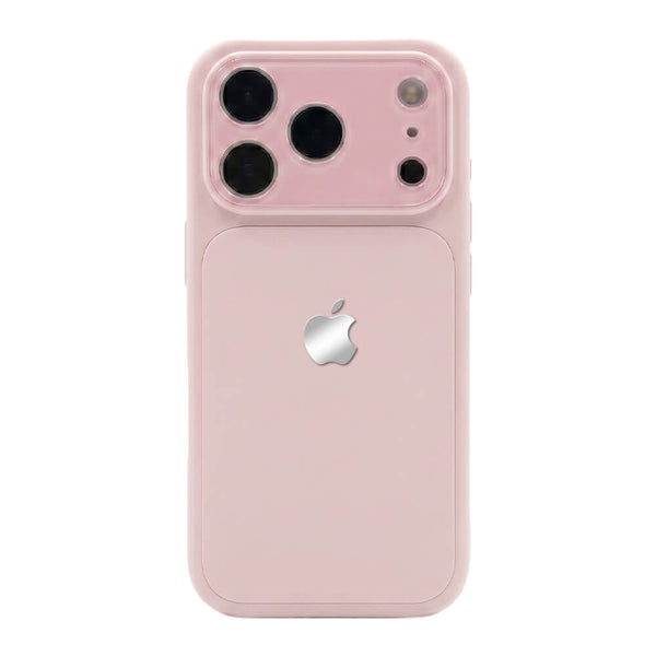 Crystal Lens Liquid Silicone Phone Case - Pink