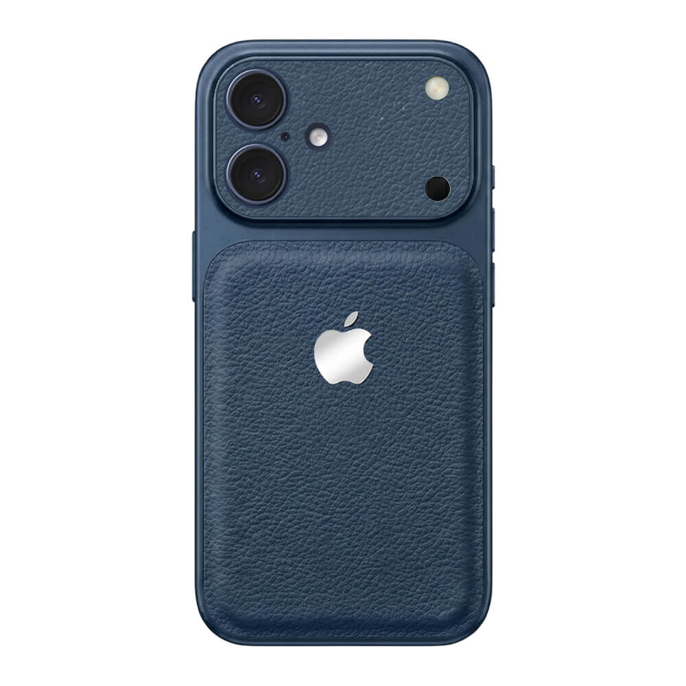 Double Leather Large Window Phone Case - Navy Blue – Artbox Case