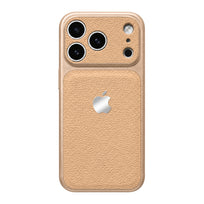 Double Leather Large Window Phone Case - Desert Gold