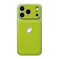 Double Leather Large Window Phone Case - Green