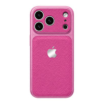 Double Leather Large Window Phone Case - Rose Red
