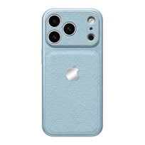 Double Leather Large Window Phone Case - Sierra Blue