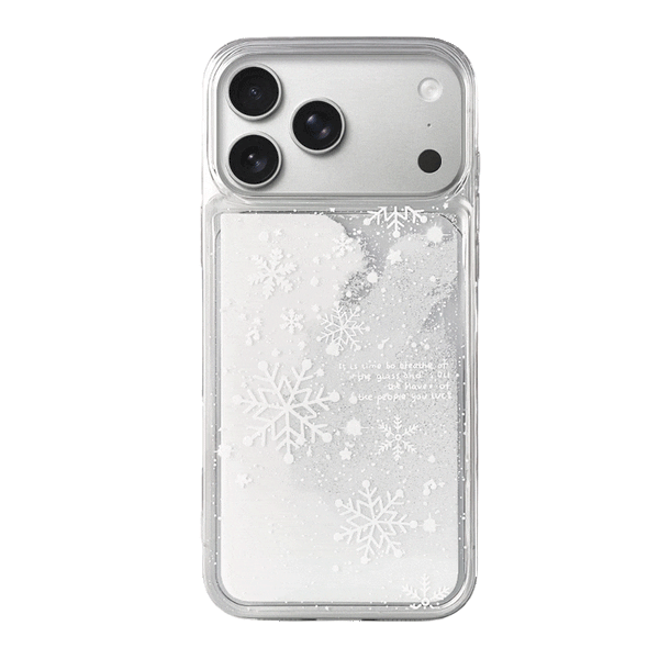 Falling Snowflakes Transparent Phone Case