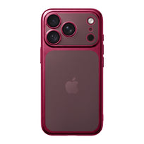 Frosted Electroplating Translucent Phone Case - Burgundy