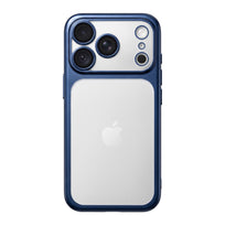 Frosted Electroplating Translucent Phone Case - Navy Blue