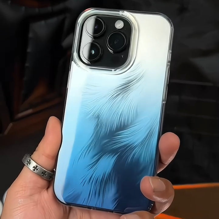 Silver Feather Yarn Phone Case