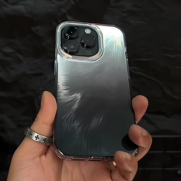 Silver Feather Yarn Phone Case