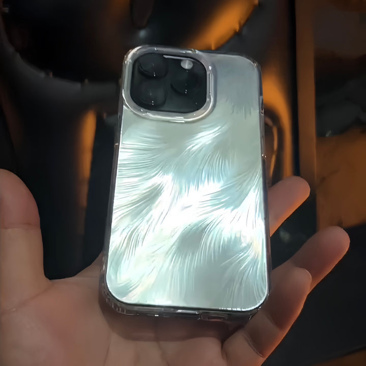 Silver Feather Yarn Phone Case