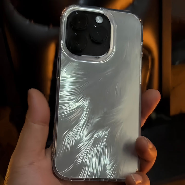 Silver Feather Yarn Phone Case