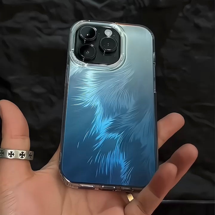 Silver Feather Yarn Phone Case