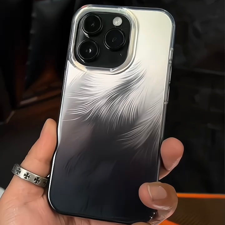 Silver Feather Yarn Phone Case