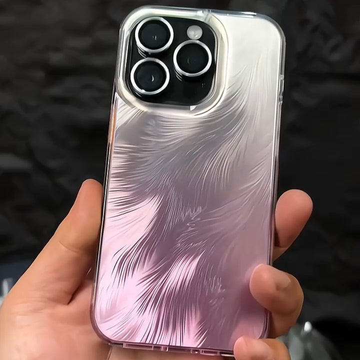 Silver Feather Yarn Phone Case