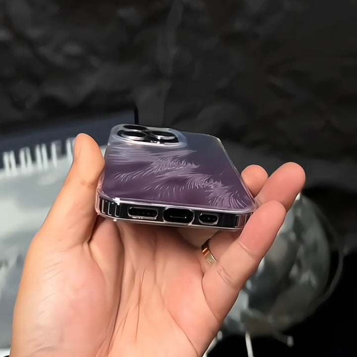 Silver Feather Yarn Phone Case