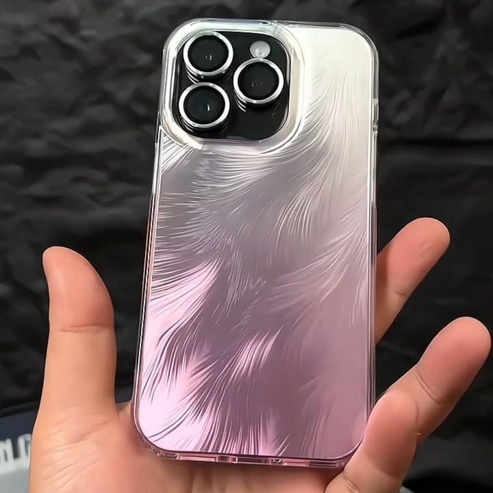 Silver Feather Yarn Phone Case