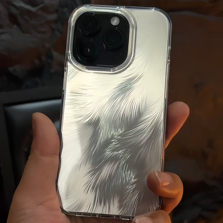 Silver Feather Yarn Phone Case