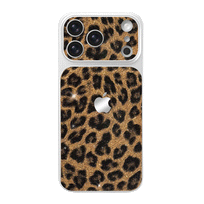 Glitter Leopard Pattern Phone Case - Brown Black
