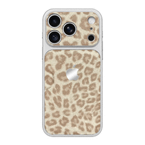 Glitter Leopard Pattern Phone Case - Light Yellow