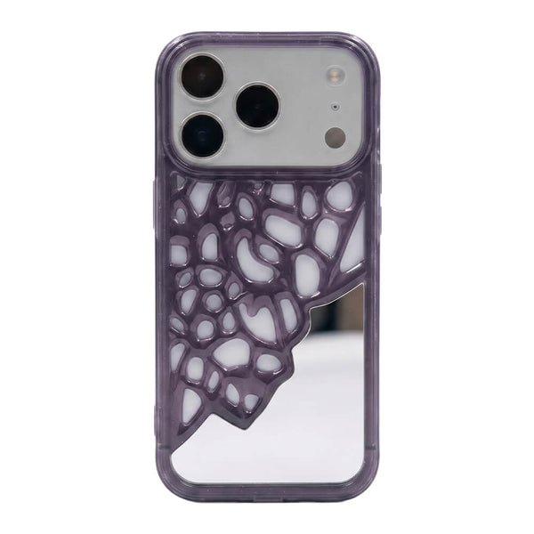 Hollow Mirror Phone Case - Purple